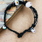 Handmade Murano Glass Bead Bracelet, Waxed Cord Boho Jewelry