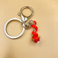 Handmade Murano Glass Bead Keychain, Venetian Charm, Colorful Key Ring Accessory