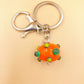 Handmade Murano Glass Bead Keychain, Venetian Charm, Colorful Key Ring Accessory