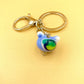 Handmade Murano Glass Bead Keychain, Venetian Charm, Colorful Key Ring Accessory