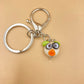 Handmade Murano Glass Bead Keychain, Venetian Charm, Colorful Key Ring Accessory