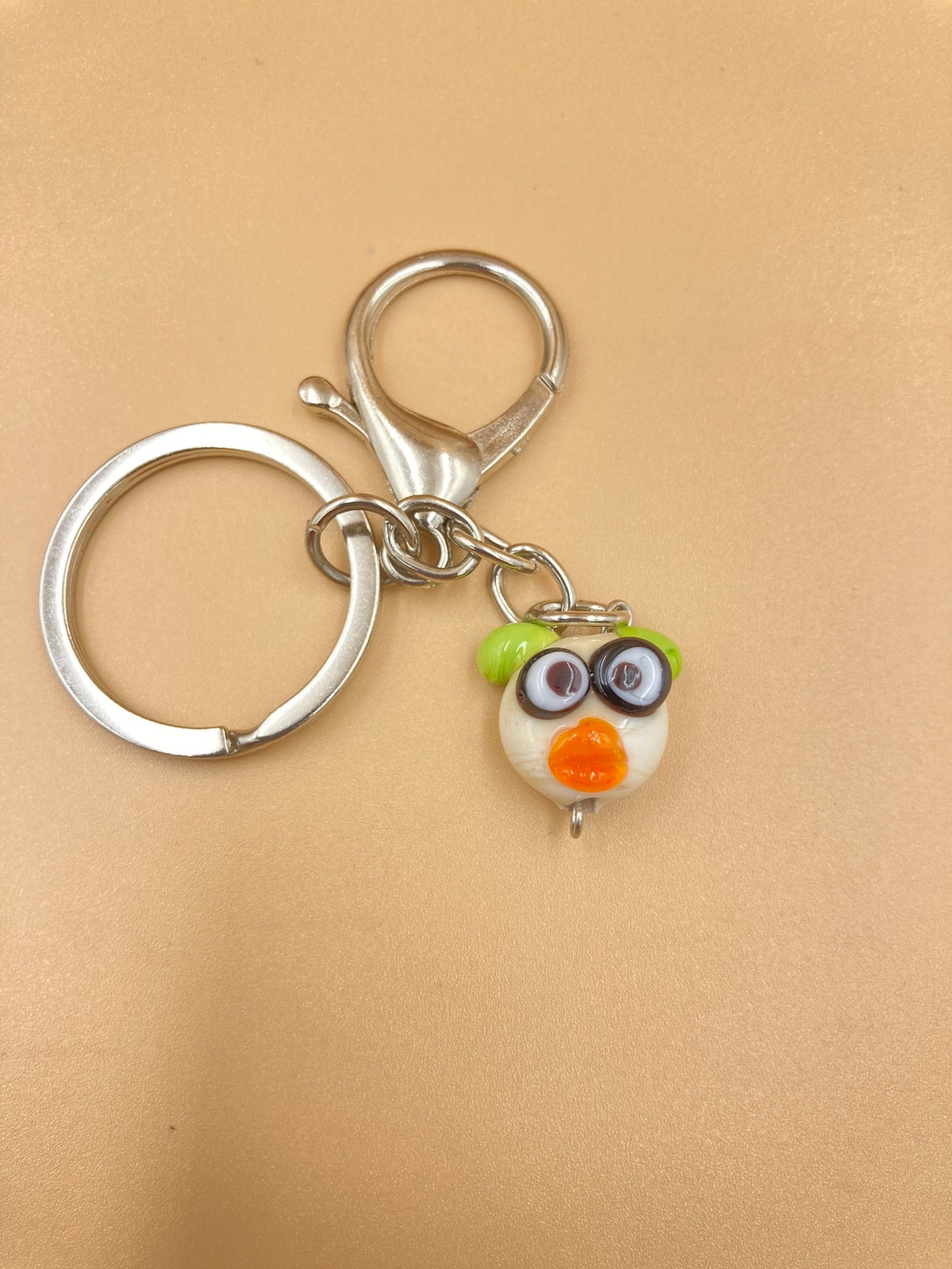 Handmade Murano Glass Bead Keychain, Venetian Charm, Colorful Key Ring Accessory