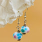 Handmade Murano Glass Dangle Earrings, Colorful Polka Dot Artisan Jewelry
