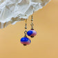 Handmade Murano Glass Dangle Earrings, Colorful Polka Dot Artisan Jewelry