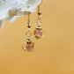 Handmade Murano Glass Dangle Earrings, Colorful Polka Dot Artisan Jewelry