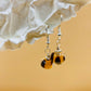 Handmade Murano Glass Dangle Earrings, Colorful Polka Dot Artisan Jewelry