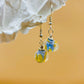 Handmade Murano Glass Dangle Earrings, Colorful Polka Dot Artisan Jewelry