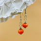 Handmade Murano Glass Dangle Earrings, Colorful Polka Dot Artisan Jewelry