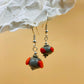 Handmade Murano Glass Dangle Earrings, Colorful Polka Dot Artisan Jewelry