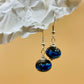 Handmade Murano Glass Dangle Earrings, Colorful Polka Dot Artisan Jewelry