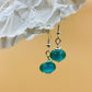 Handmade Murano Glass Dangle Earrings, Colorful Polka Dot Artisan Jewelry