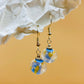 Handmade Murano Glass Dangle Earrings, Colorful Polka Dot Artisan Jewelry