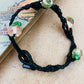 Handmade Murano Glass Bead Bracelet, Waxed Cord Boho Jewelry