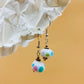 Handmade Murano Glass Dangle Earrings, Colorful Polka Dot Artisan Jewelry