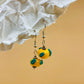 Handmade Murano Glass Dangle Earrings, Colorful Polka Dot Artisan Jewelry