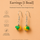 Handmade Murano Glass Dangle Earrings, Colorful Polka Dot Artisan Jewelry
