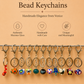 Handmade Murano Glass Bead Keychain, Venetian Charm, Colorful Key Ring Accessory