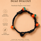Handmade Murano Glass Bead Bracelet, Waxed Cord Boho Jewelry