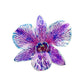 Real Orchid Flower Pendant, Preserved Resin Jewelry (Pin and Keychain Only)