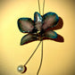 Pendant + Necklace, Dendrobium Orchid, made from real flowers.