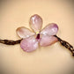 Bracelet made from real orchids, dark brown string