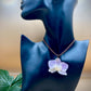 Pendant + necklace made from real orchids