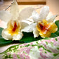 Earrings made from real flowers