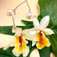 Earrings made from real flowers
