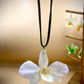 Pendant + Necklace Made From real Orchid Flowers