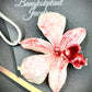 Pendant + rope necklace made from real orchids