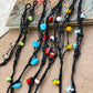 Handmade Murano Glass Bead Bracelet, Waxed Cord Boho Jewelry