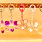 Real Orchid Flower Keychain, Preserved Resin Jewelry